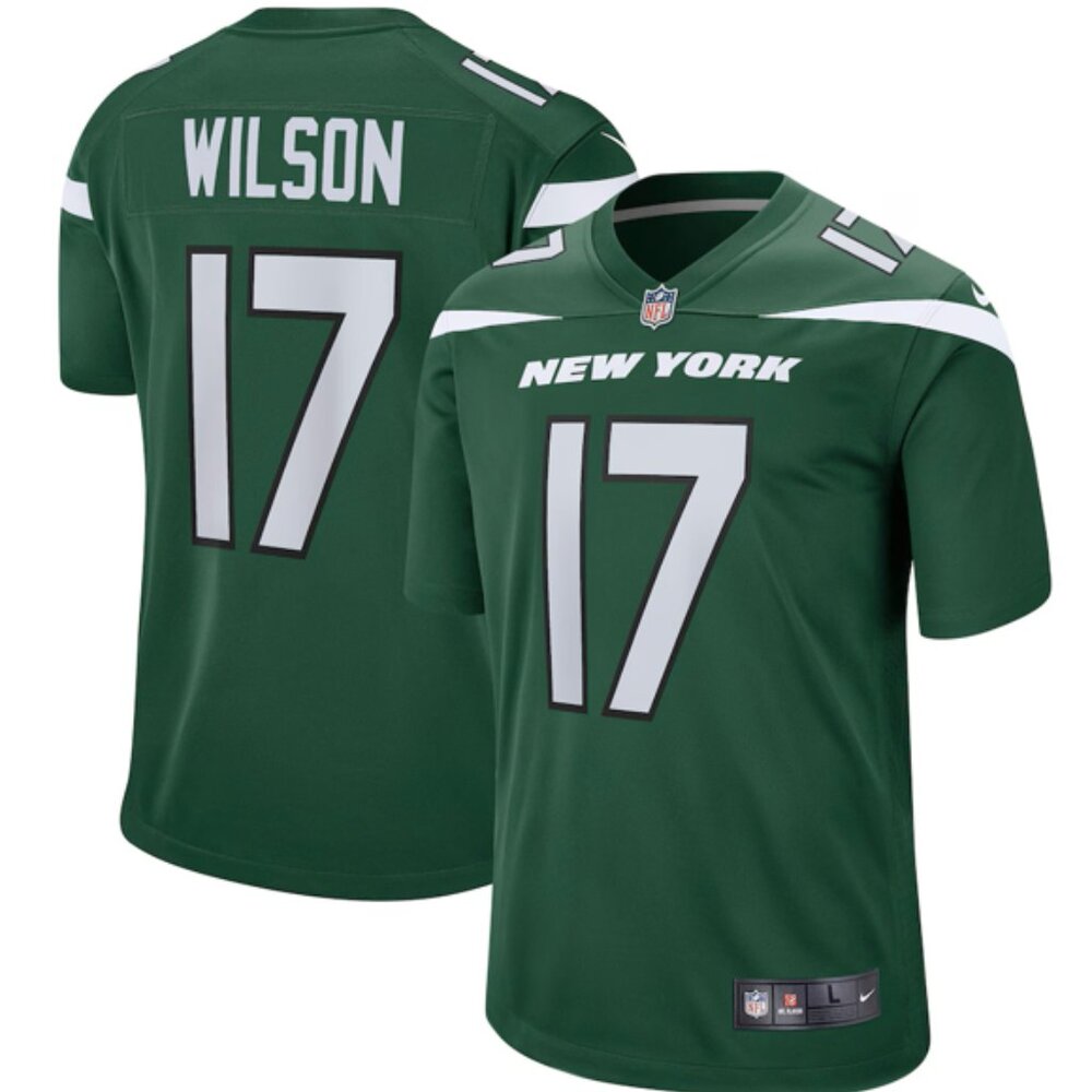 New York Jets Garrett Wilson #17 Nike Player Game Jersey, Green, XL, NWT